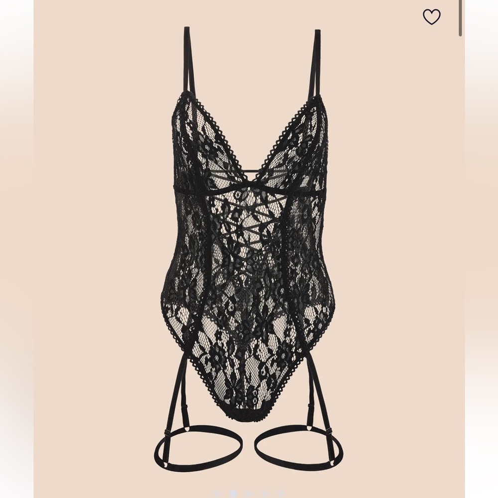 Adore Me Clarisse Unlined Plus Lace Bodysuit 0X - NWT